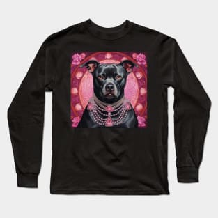 Royal Black Staffy Long Sleeve T-Shirt